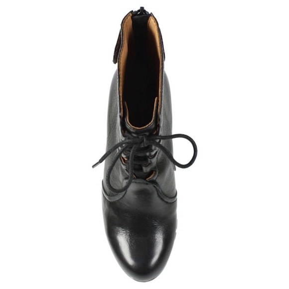 L'Amour des Pieds Pontedera Black Leather Ankle Bootie Block Heel Fashion Boot 7 - Picture 5 of 15